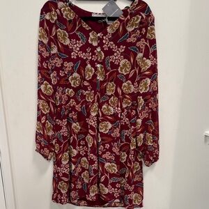 Daniel Rainn Burgundy Floral Dress